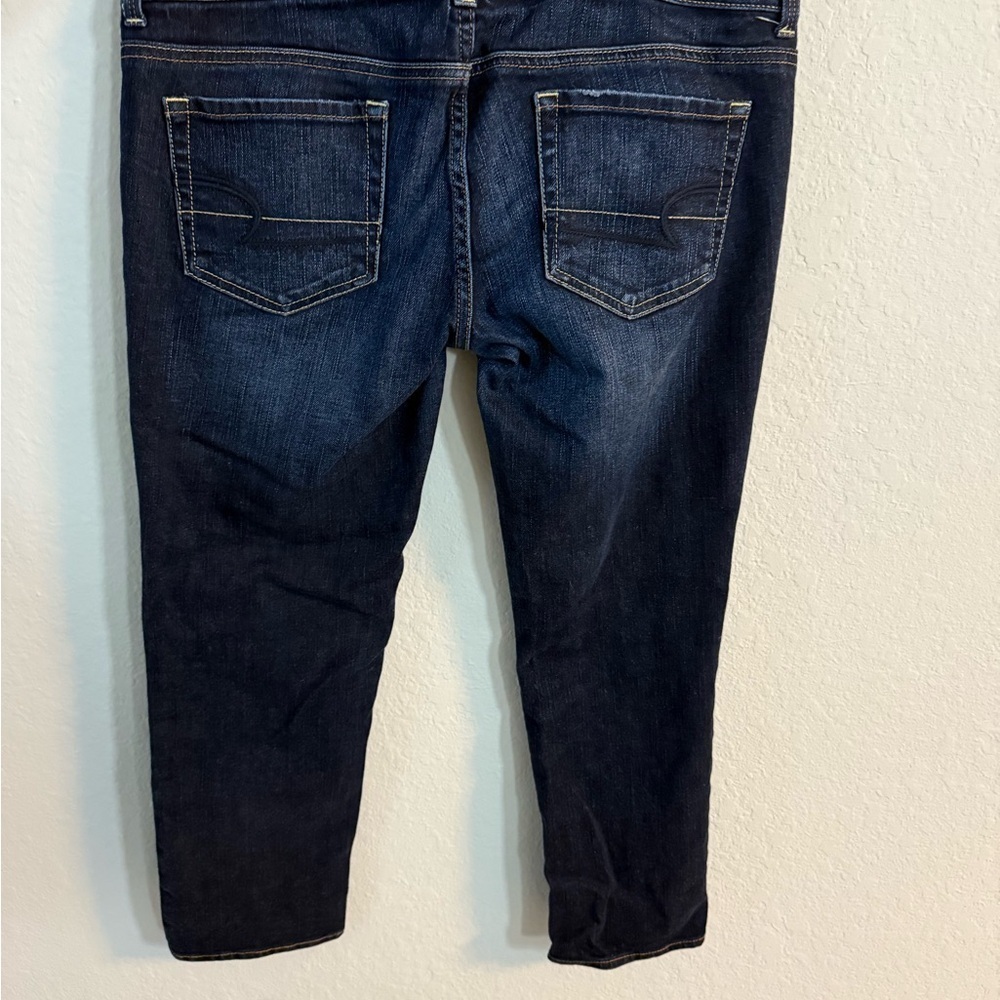 American Eagle Low Rise Artist Crop Jeans - Sz 8 - Picture 7 of 12